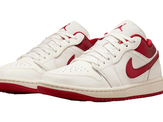 Nike Air Jordan 1 Low Cracked Ruby HJ9338-106 Women'S Shoes NEW