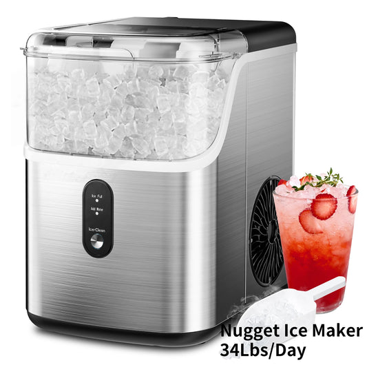 ماكينة صنع الثلج SIMZLIFE – 35 رطل يوميًا مع تنظيف ذاتي للمنزل والمكتبSIMZLIFE Pebble Ice Maker Machine with 35lbs/24H Soft Ice Self Cleaning Sonic Ice Maker Pellet Ice Maker for Home Kitchen Office