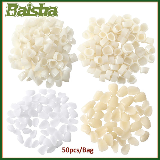 50pcs Resin Dental Provisional Veneers A1/A2 Shade Ultra-Thin Temporary Crowns for Upper Anterior &Anterior &Molar Teeth AZDENT
