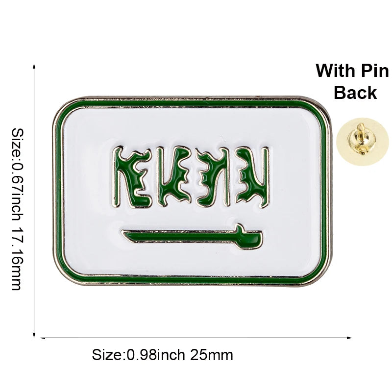 100pcs a lot Saudi Arabia Fundation Day Lapel Pin Flag badge Brooch Pins Badges