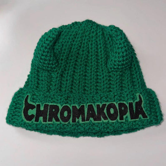 Green CROCHET Beanie Varients - With/Without Horns