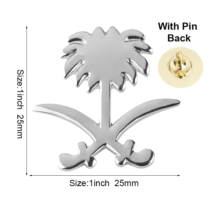 100pcs a lot Saudi Arabia Fundation Day Lapel Pin Flag badge Brooch Pins Badges
