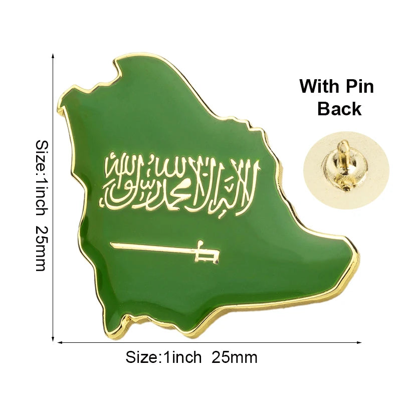 100pcs a lot Saudi Arabia Fundation Day Lapel Pin Flag badge Brooch Pins Badges