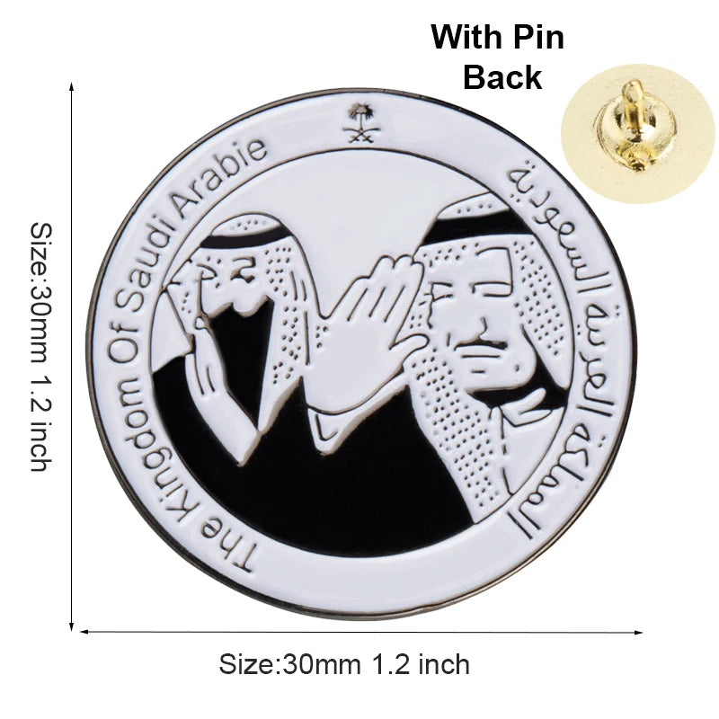 100pcs a lot Saudi Arabia Fundation Day Lapel Pin Flag badge Brooch Pins Badges
