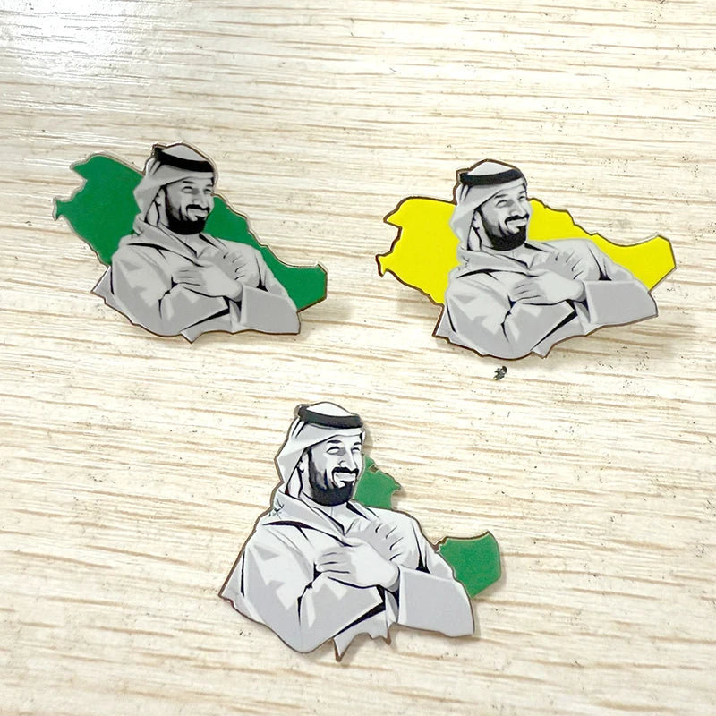 100pcs a lot Saudi Arabia Fundation Day Lapel Pin Flag badge Brooch Pins Badges